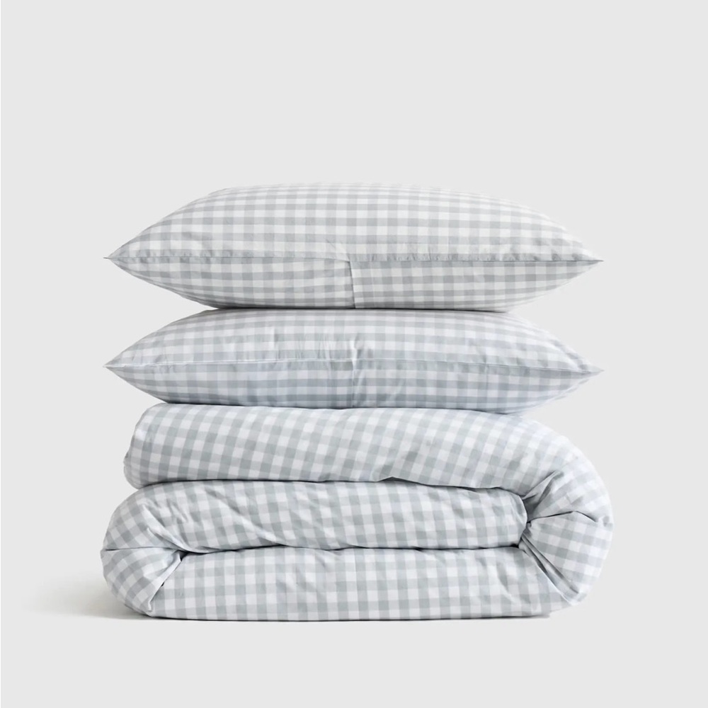 NWT QUINCE Classic Organic Percale Duvet Cover Set Twin